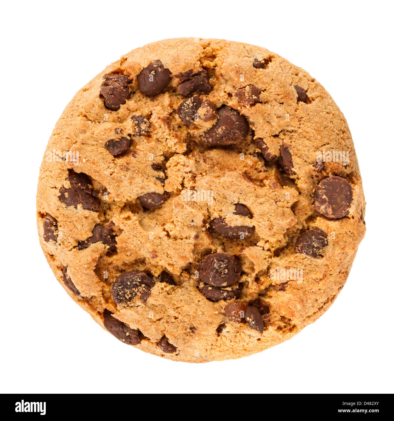 Schoko-Cookie vor weißem Hintergrund Stockfoto