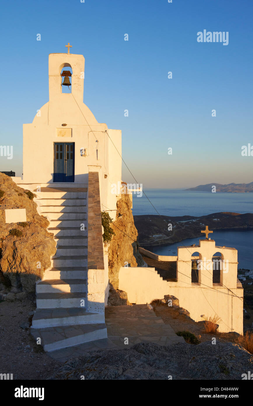 Griechenland, Kykladen-Inseln, Serifos Insel, die Hauptstadt Agios Constantinos Kirche Hora Stockfoto
