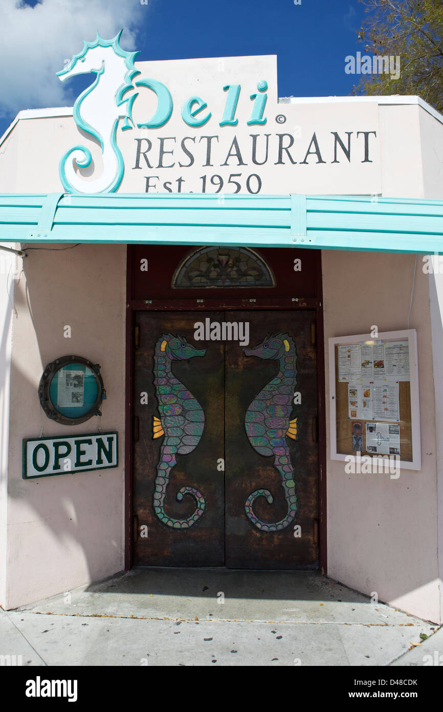 Eingang der Deli Restaurant in Key West Stockfoto