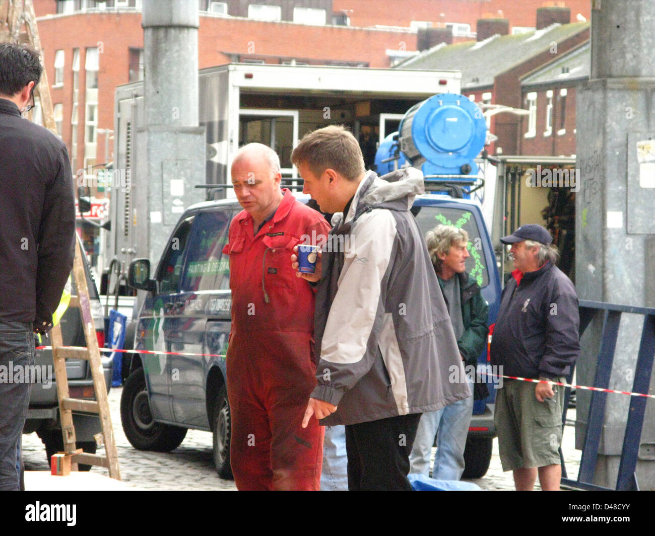 John Rankin Waddell, berühmten Mode, Portrait und Celebrity Fotograf am Filmset. Stockfoto