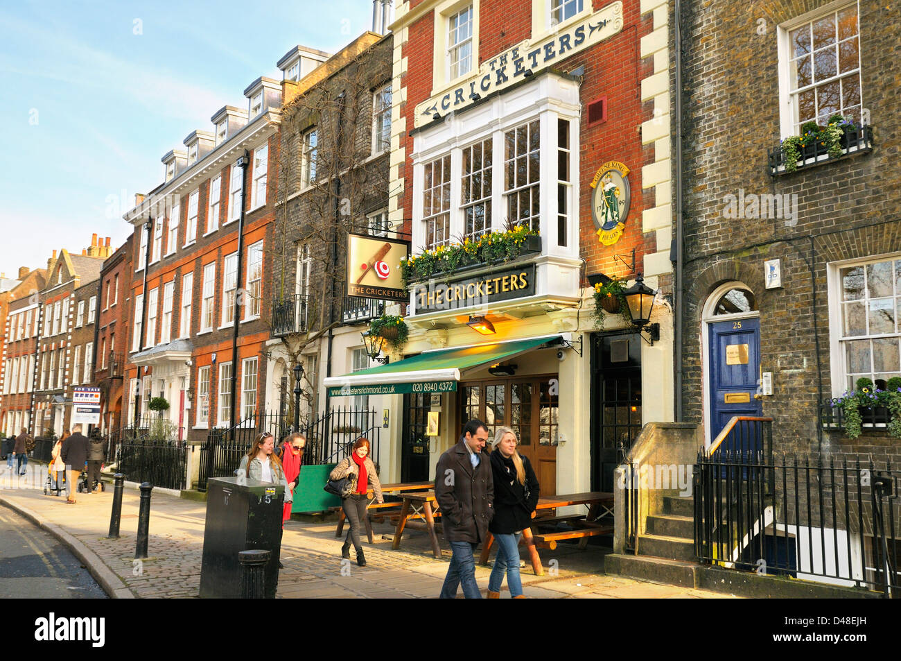 Die Cricketers Pub auf Richmond Green, Richmond upon Thames, größere London, UK Stockfoto