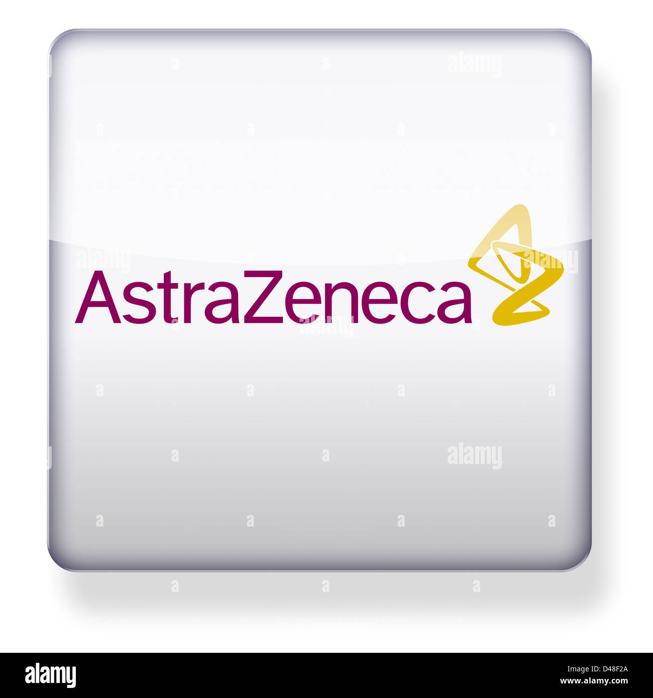 AstraZeneca-Logo als ein app-Symbol. Clipping-Pfad enthalten. Stockfoto