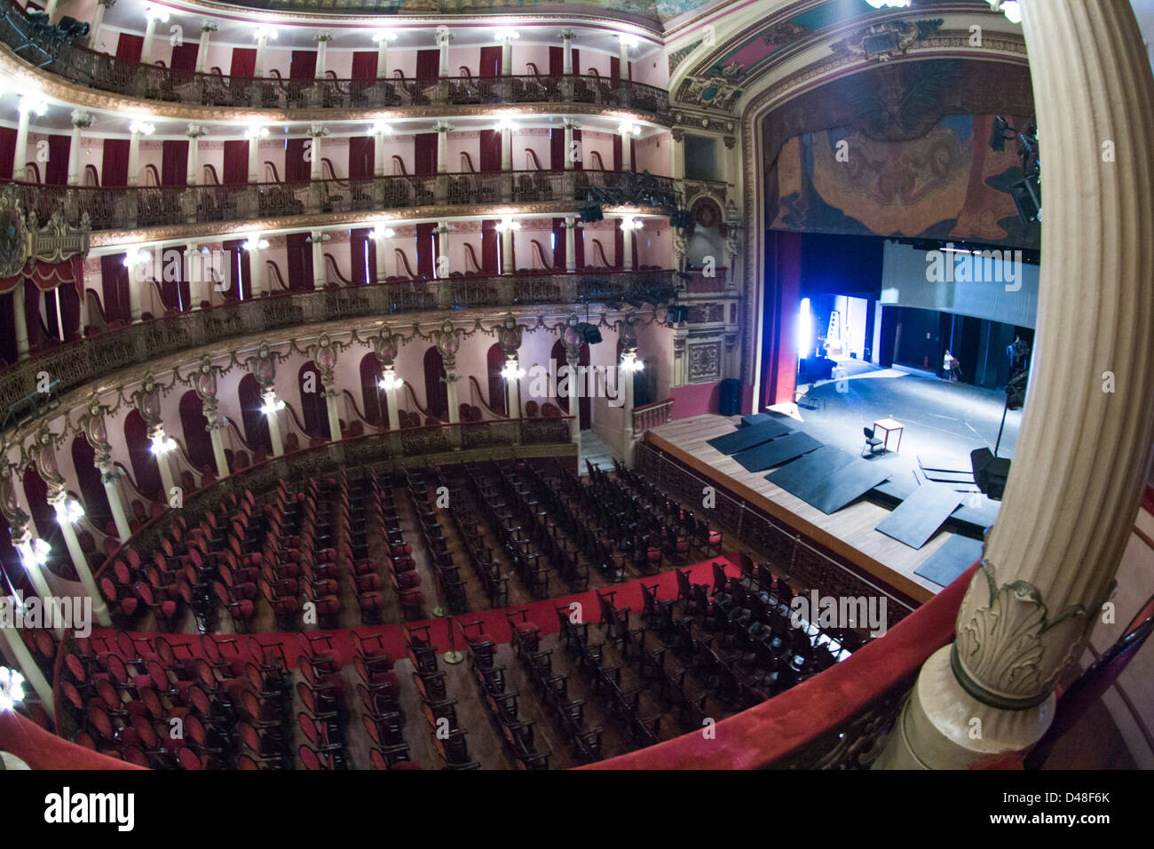 in Details des Amazon Theater (Teatro Amazonas) in Manaus Stadt, Amazonas, Nord-Brasilien. Stockfoto