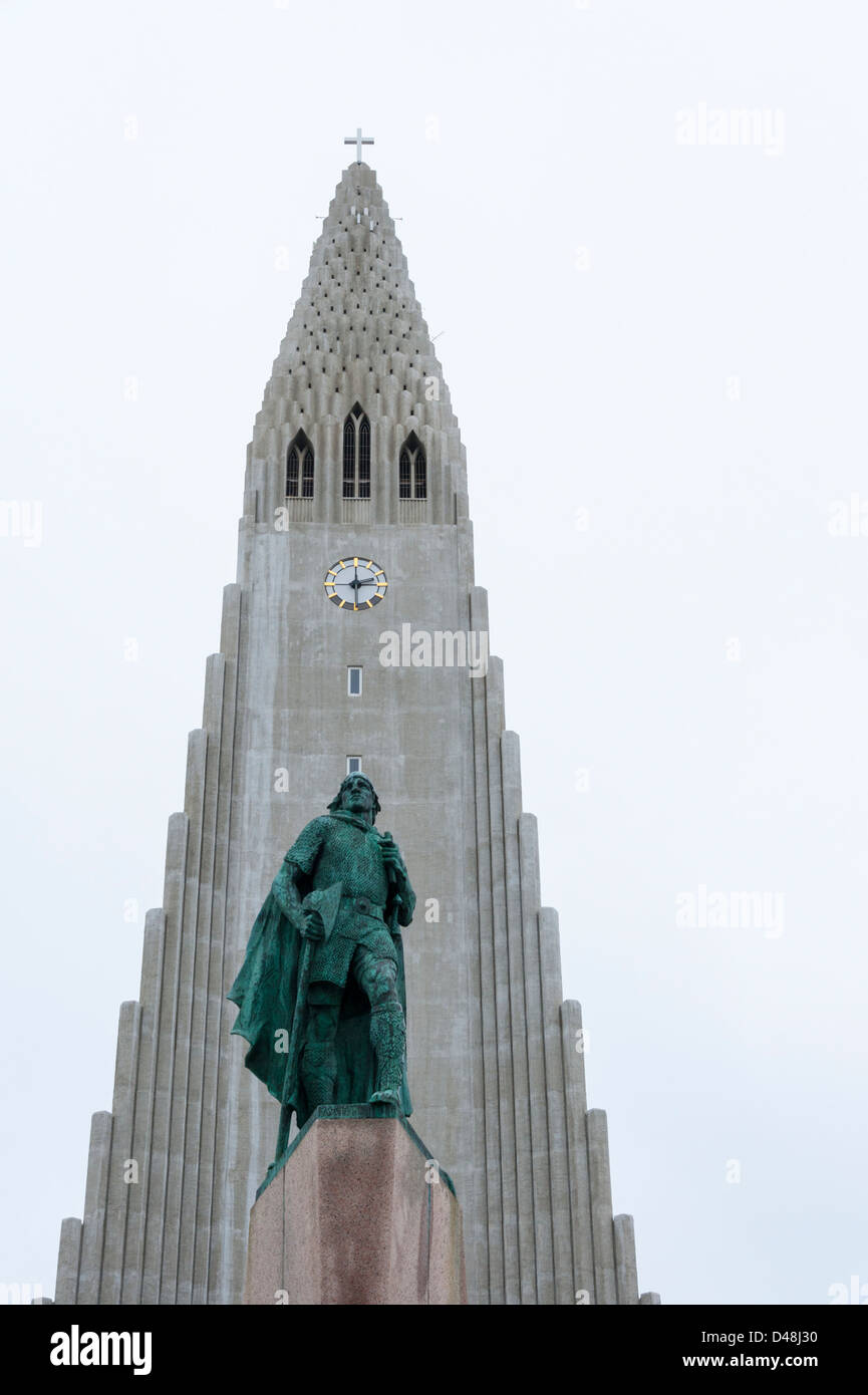 Hallgrímskirkja, Kirche von Hallgrímur lutherische Kirche von Island Reykjavik Island Stockfoto