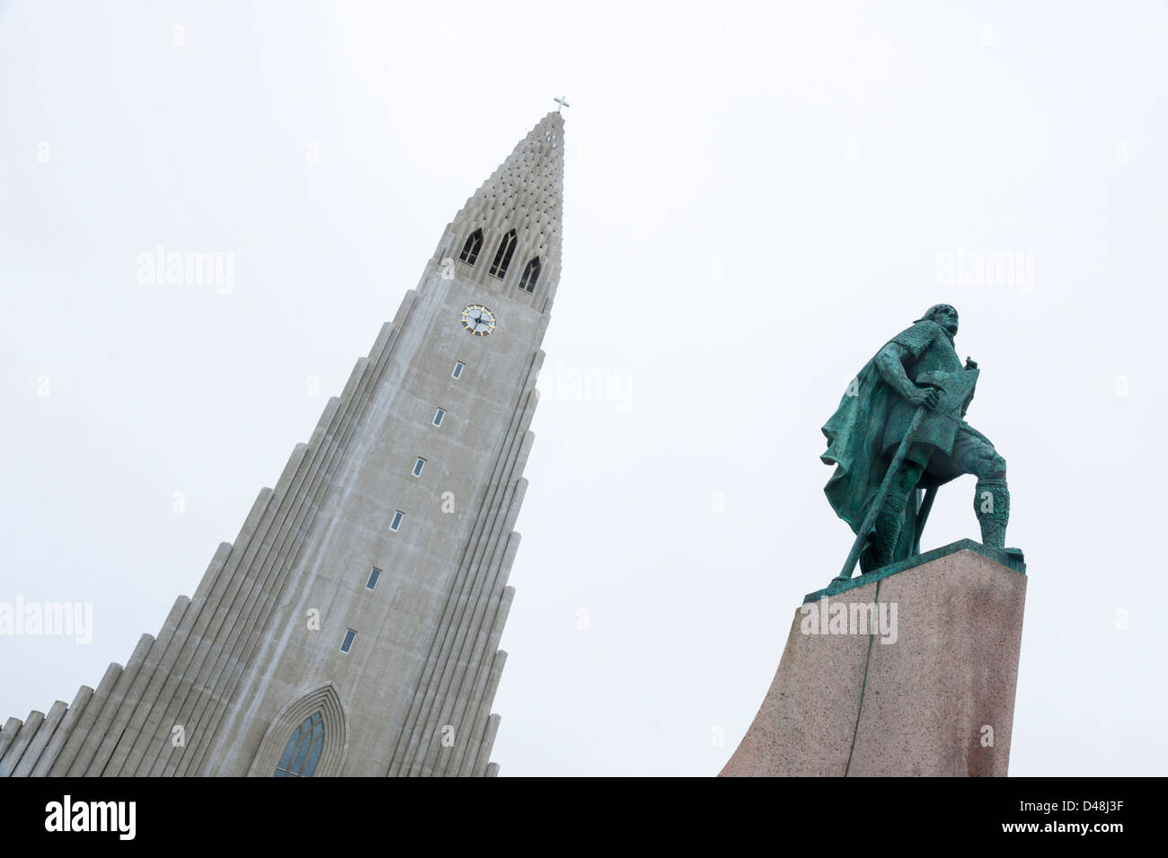 Hallgrímskirkja, Kirche von Hallgrímur lutherische Kirche von Island Reykjavik Island Stockfoto