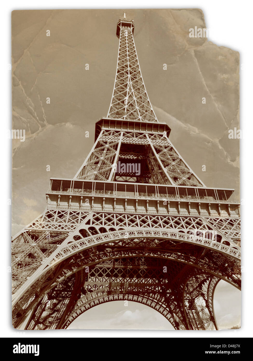 altes Foto tour eiffel Stockfoto