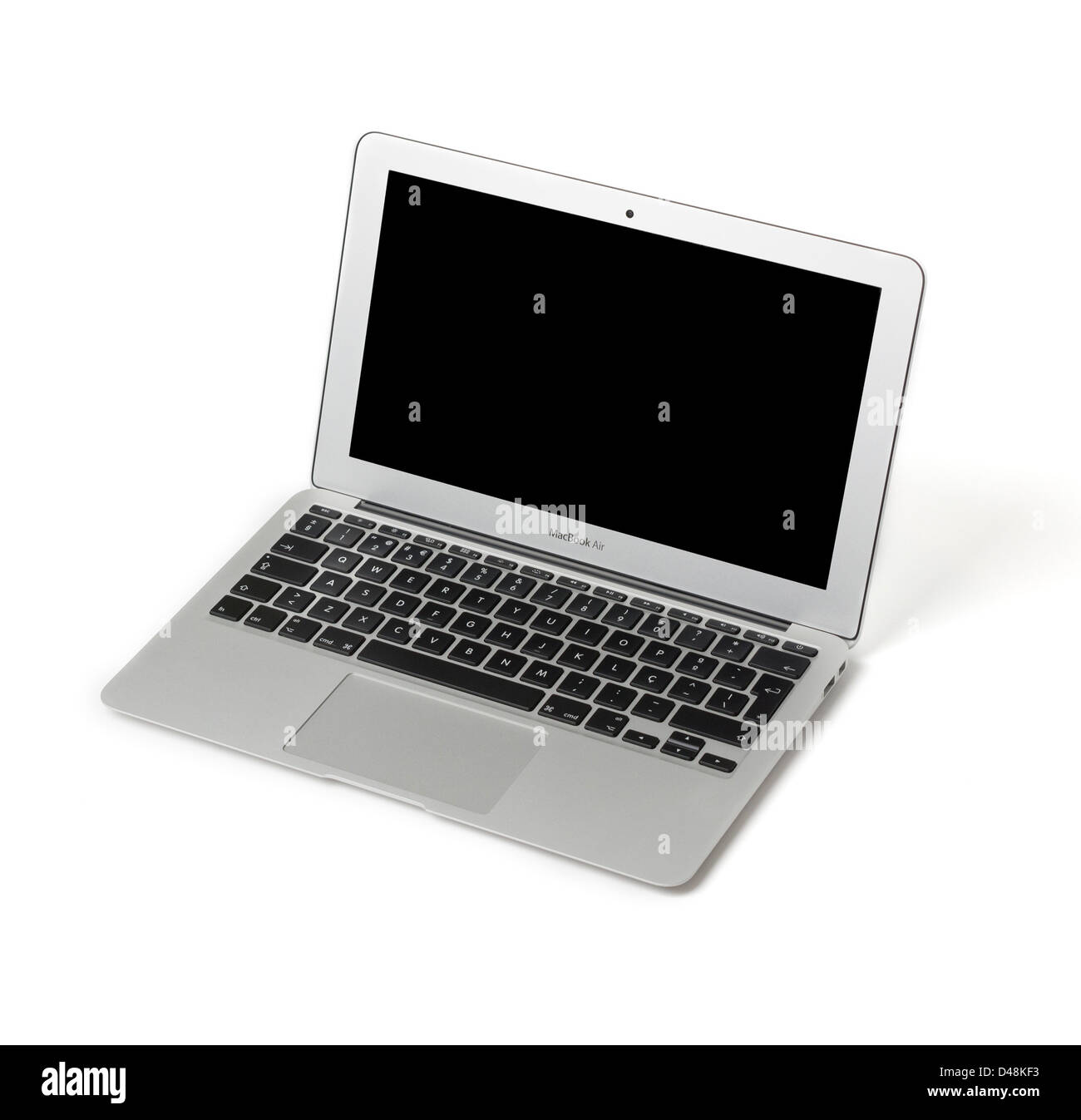 Apple MacBook Air 11' schneiden Sie isoliert auf weißem Hintergrund Stockfoto