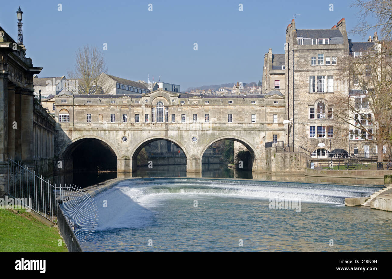 Pulteney Bridge, Bath, Großbritannien Stockfoto