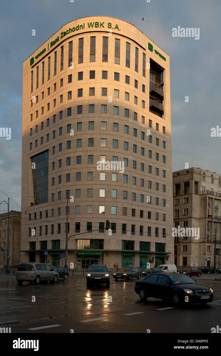 Warschau, Polen, Niederlassung der Bank Zachodni WBK SA. Stockfoto