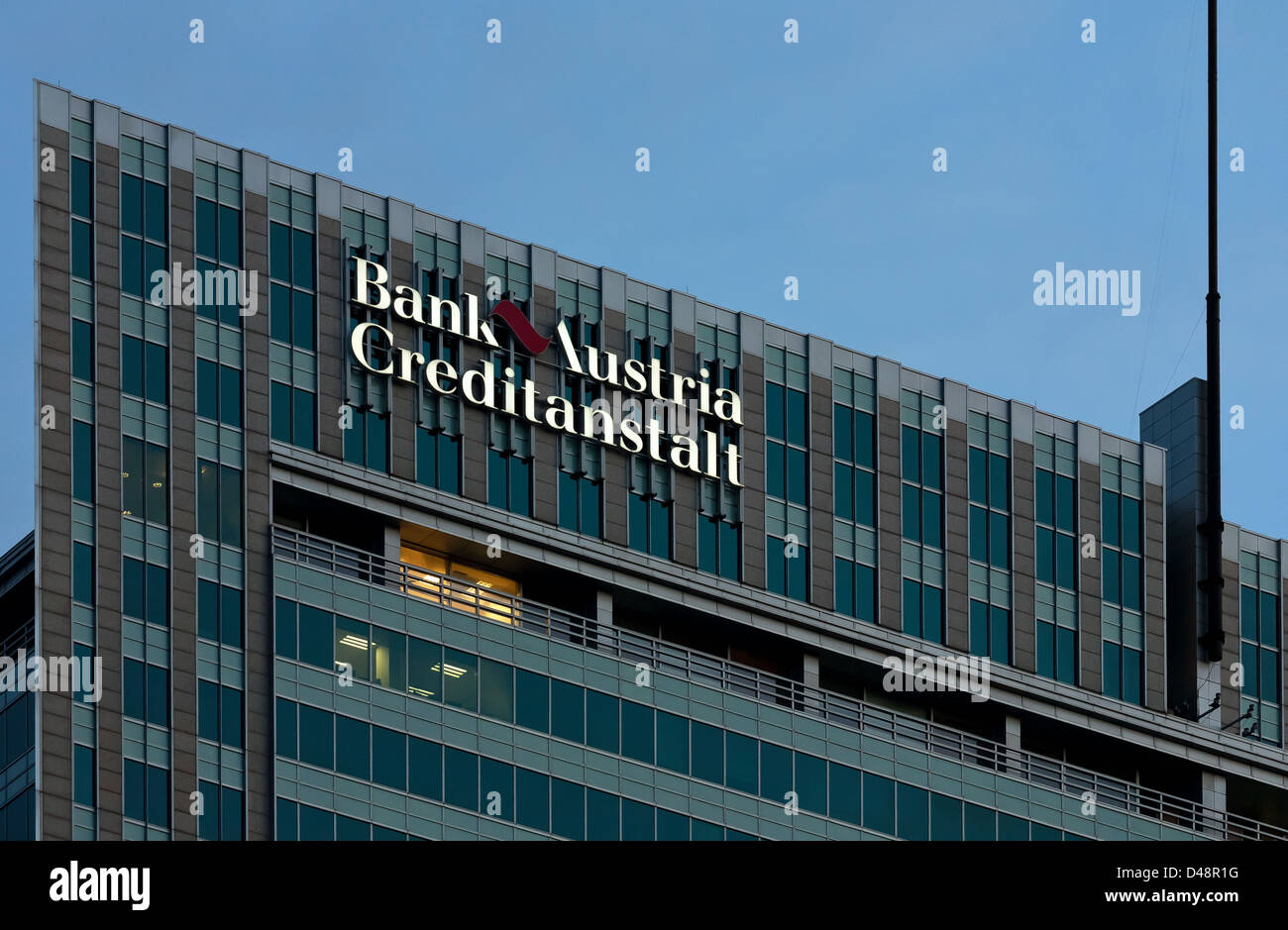 Warschau, Polen, der Hauptsitz der Bank Austria Creditanstalt Poland SA Stockfoto