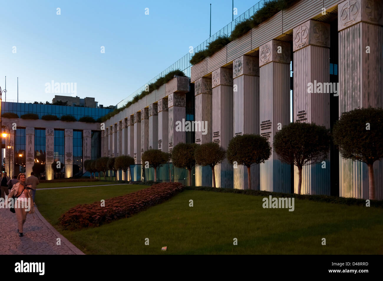 Warschau, Polen, der Justizpalast, Sitz des Obersten Gerichtshofs Stockfoto