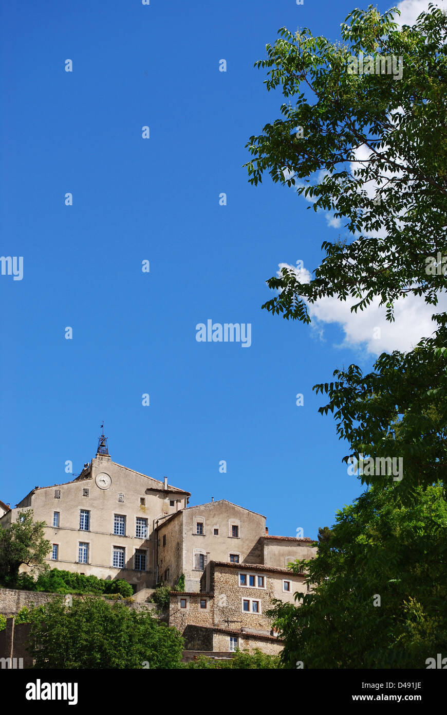 Antiken Dorf von Bonnieux auf einem Hügel, Vaucluse, Provence, Frankreich Stockfoto