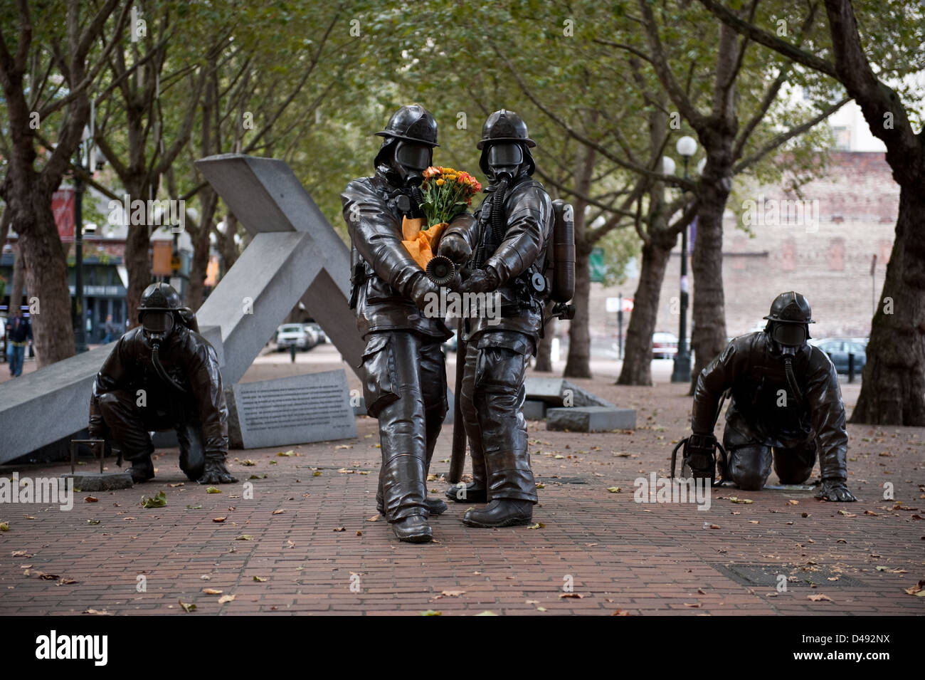 Das Seattle gefallenen Kämpfer-Denkmal in der Innenstadt von Seattle, USA Stockfoto