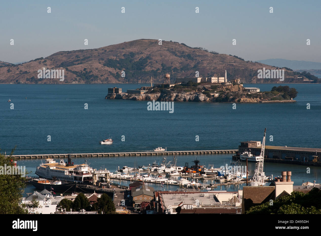 San Francisco, USA, Island Angel, Alcatraz und Fishermans Wharf Stockfoto