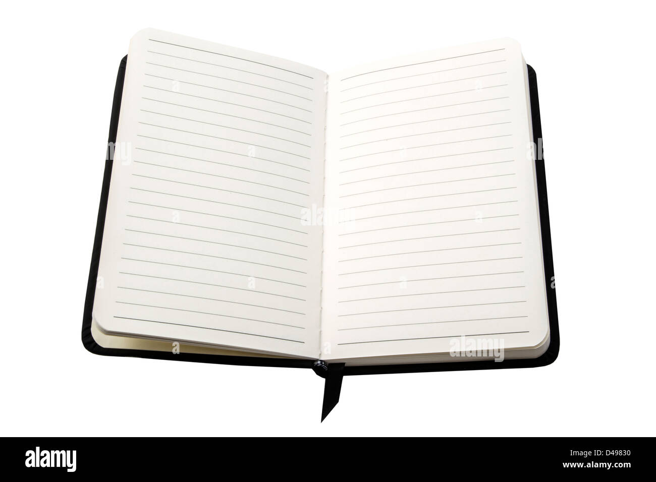 Notebook mit leeren Seiten zu öffnen Stockfoto