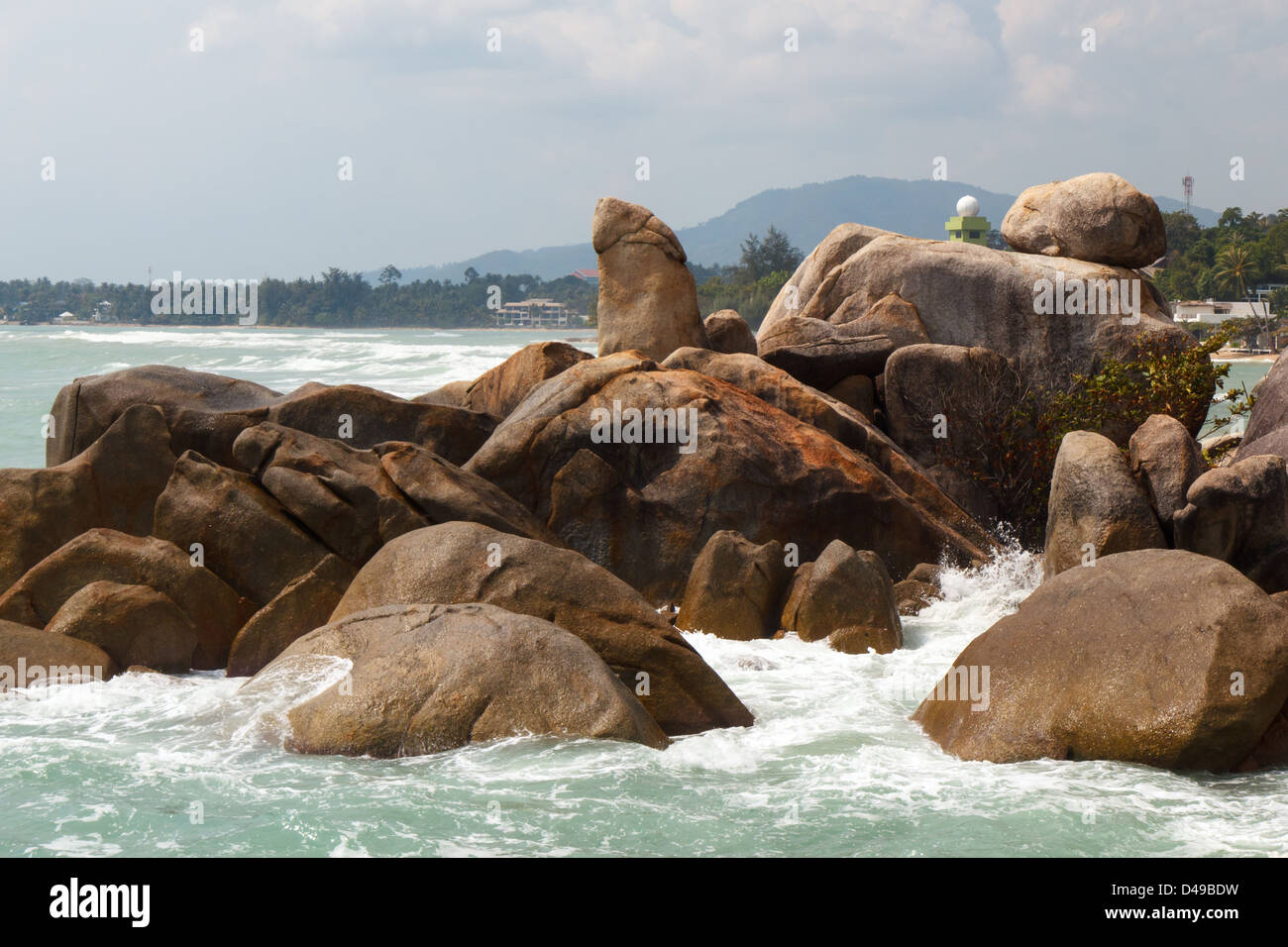 Großvater-Felsen auf Koh Samui, Lamai Beach, Thailand Stockfoto
