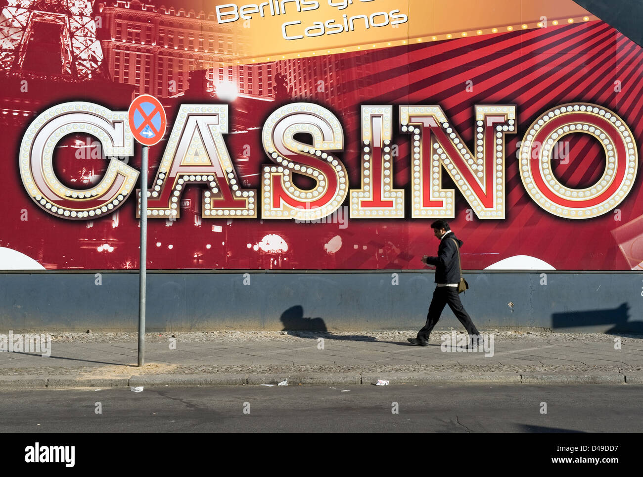 Berlin, Deutschland, Casino-Schriftzug an einer Wand in Berlin-Wedding Stockfoto