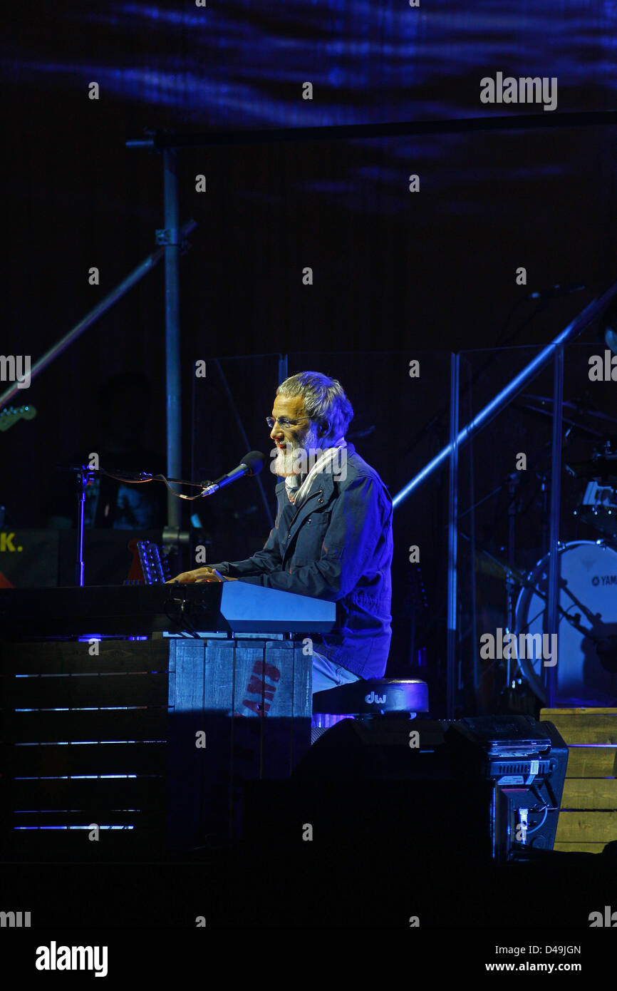 Berlin, Deutschland, Yusuf Islam Soundcheck in der O2 World Arena Stockfoto