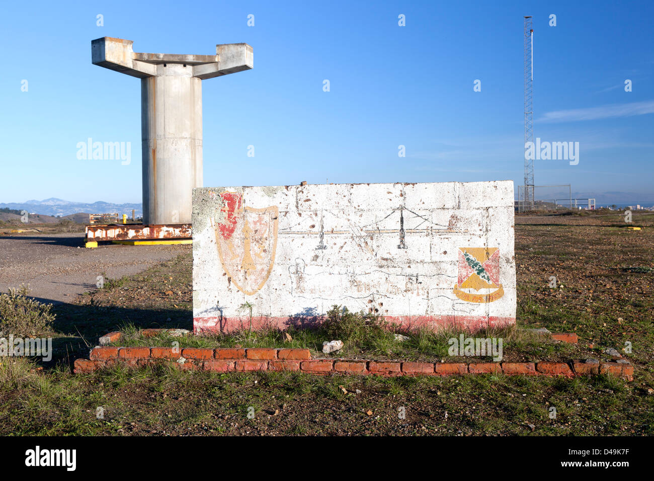 Radarplattform, die Teil des integrierten Fire Control für Nike Rakete Installation SF88L in die Marin Headlands war. Stockfoto