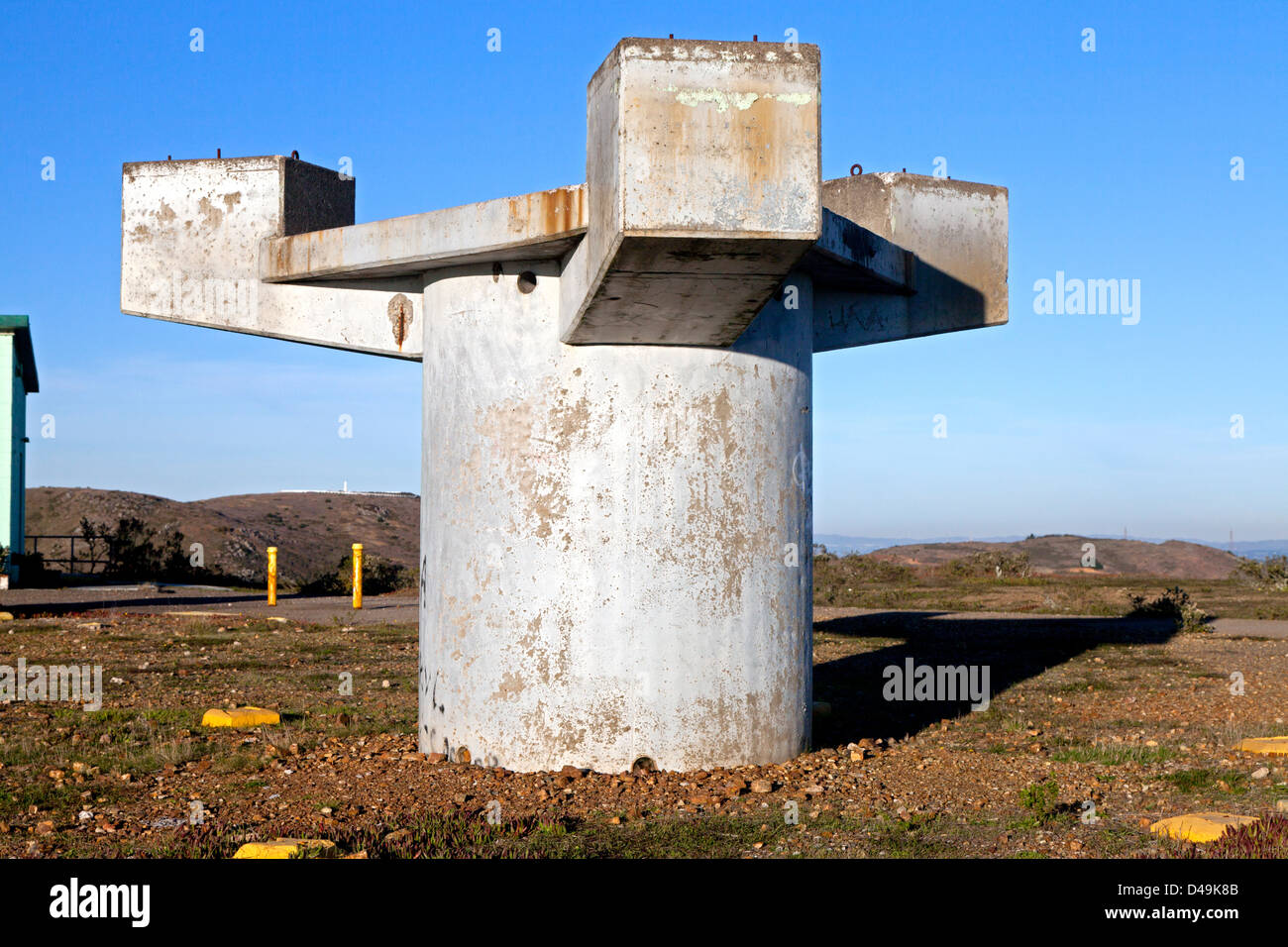 Radarplattform, die Teil des integrierten Fire Control für Nike Rakete Installation SF88L in die Marin Headlands war. Stockfoto