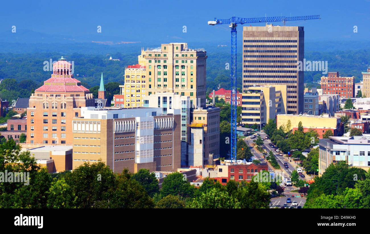 Downtown Asheville, North Carolina Stockfoto