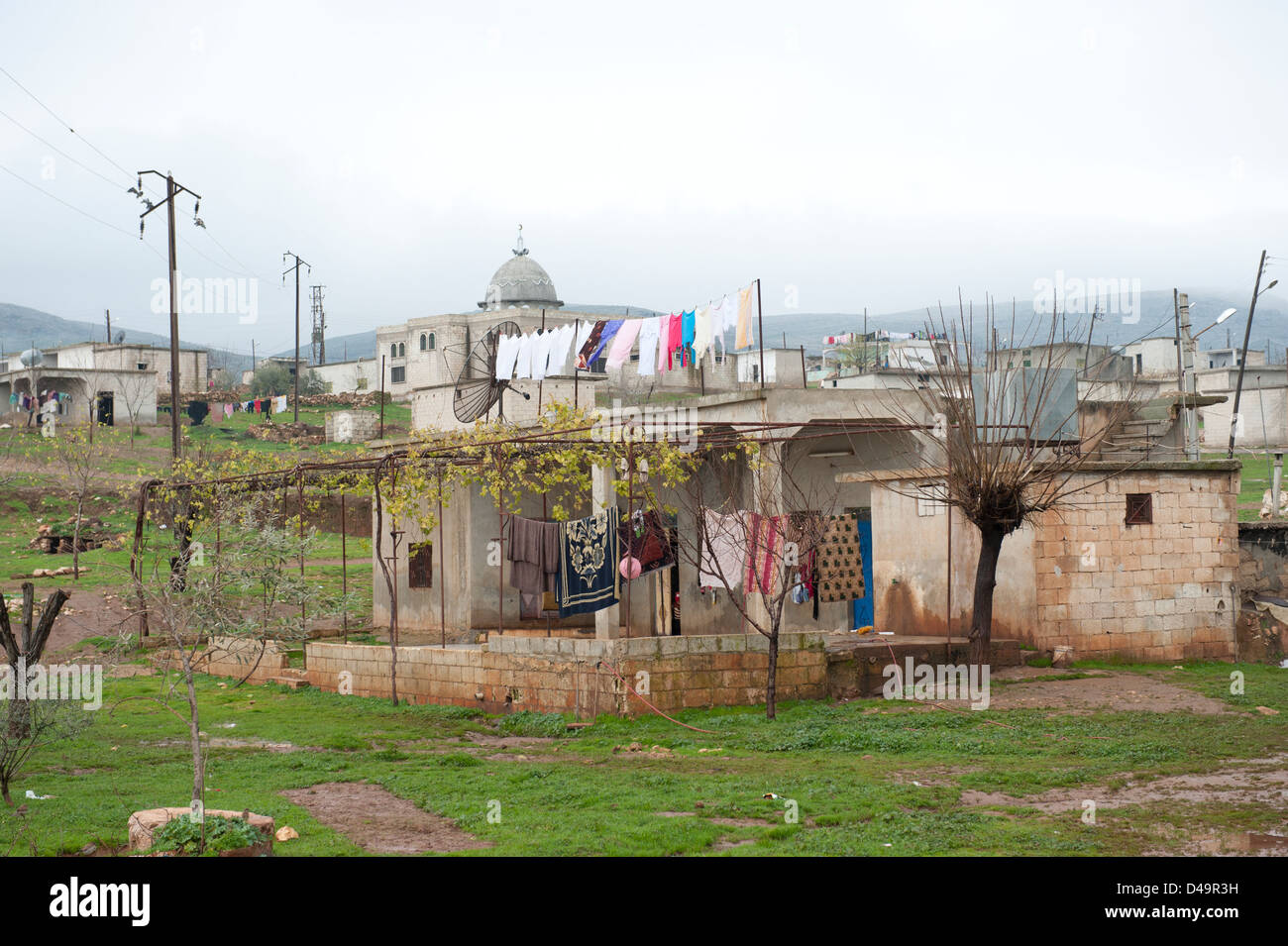 Ein kleines Dorf nördlich von Hama, Syrien Stockfoto