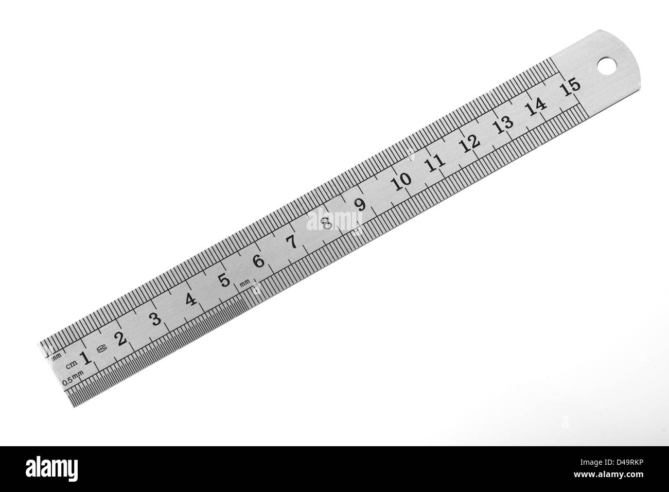 Dies ist ein Bild eines Herrschers über einen weißen Hintergrund ausschneiden. Stockfoto