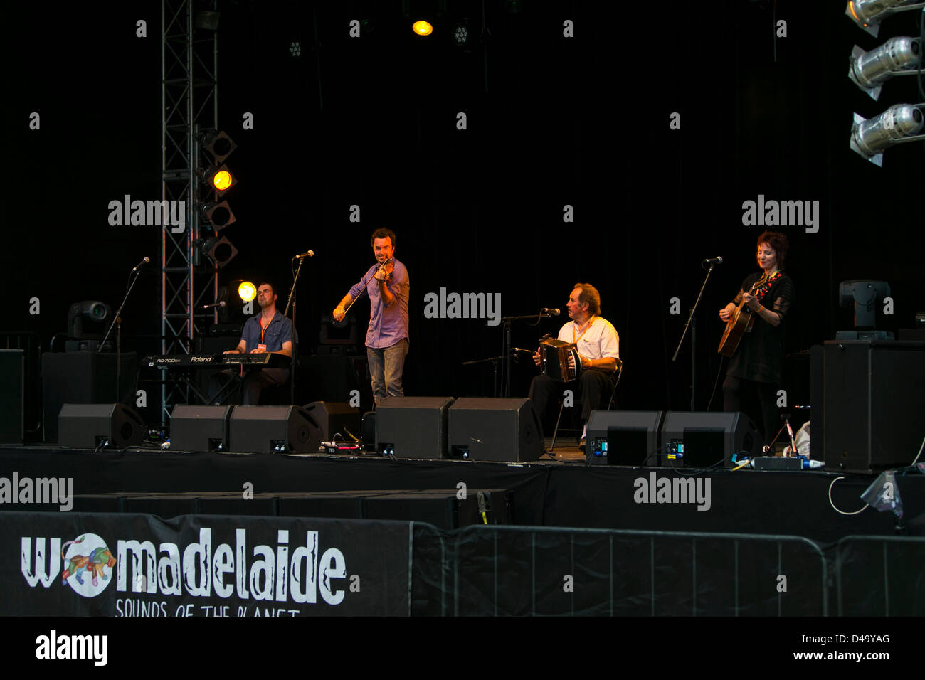 Adelaide, Südaustralien. 8. März 2013. Die Savoy Familie Cajun Band aus Louisiana Höchstleistungen WOMADelaide 2013 vom 8. bis 11. März 2013 in Adelaide, South Australia (Credit-Bild: © Gary Francis/ZUMAPRESS.com/Alamy Live News) Stockfoto