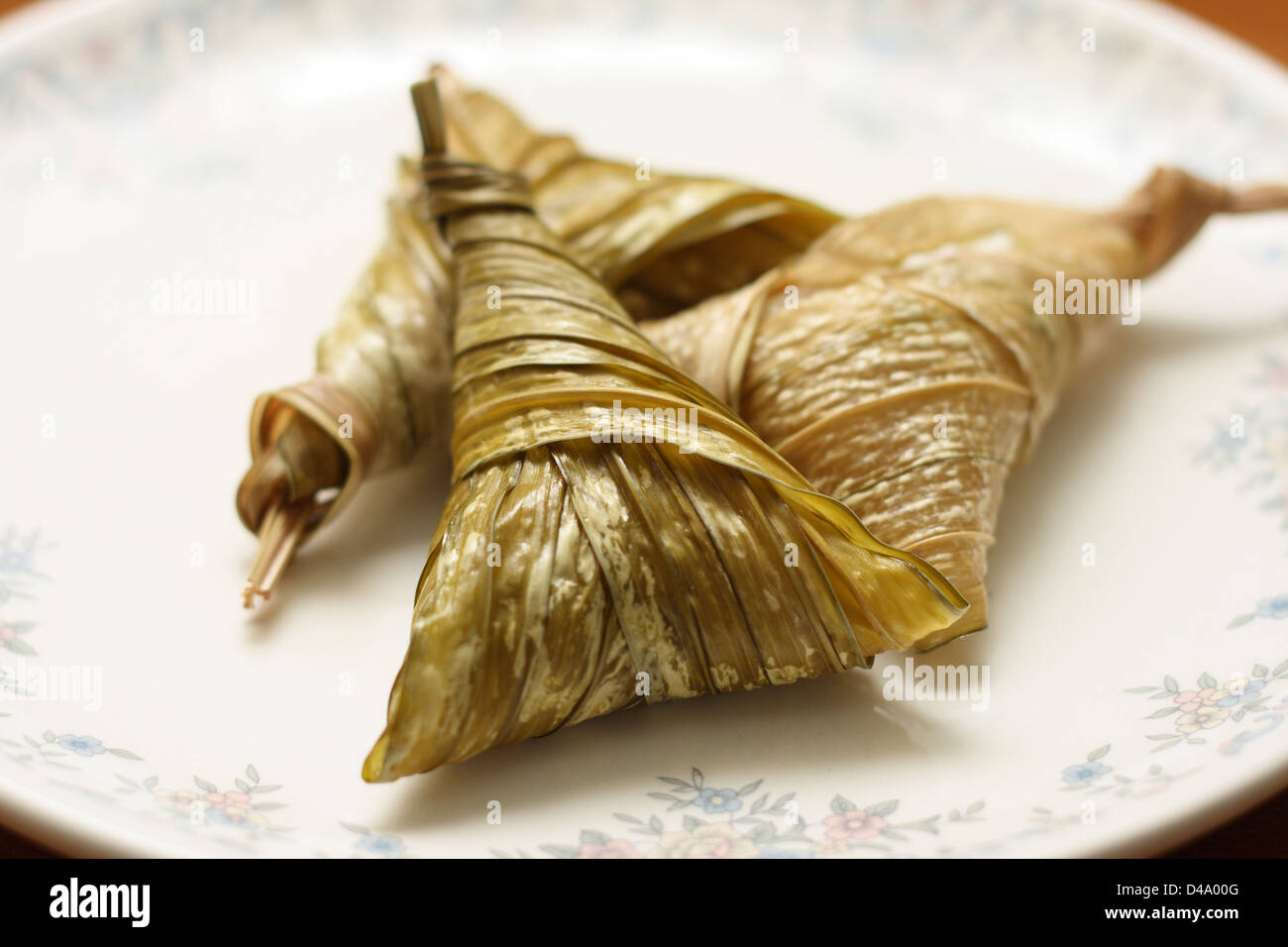 dreieckig geformten Klebreis Knödel aus Haadyai Stockfoto