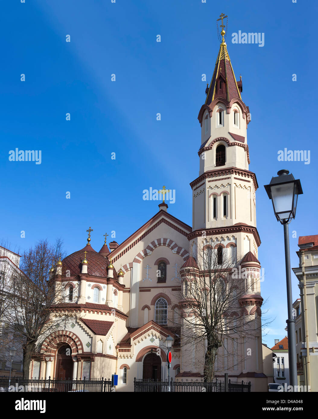Russisch-orthodoxe Kirche des Heiligen Nikolaus in Vilnius, Litauen Stockfoto