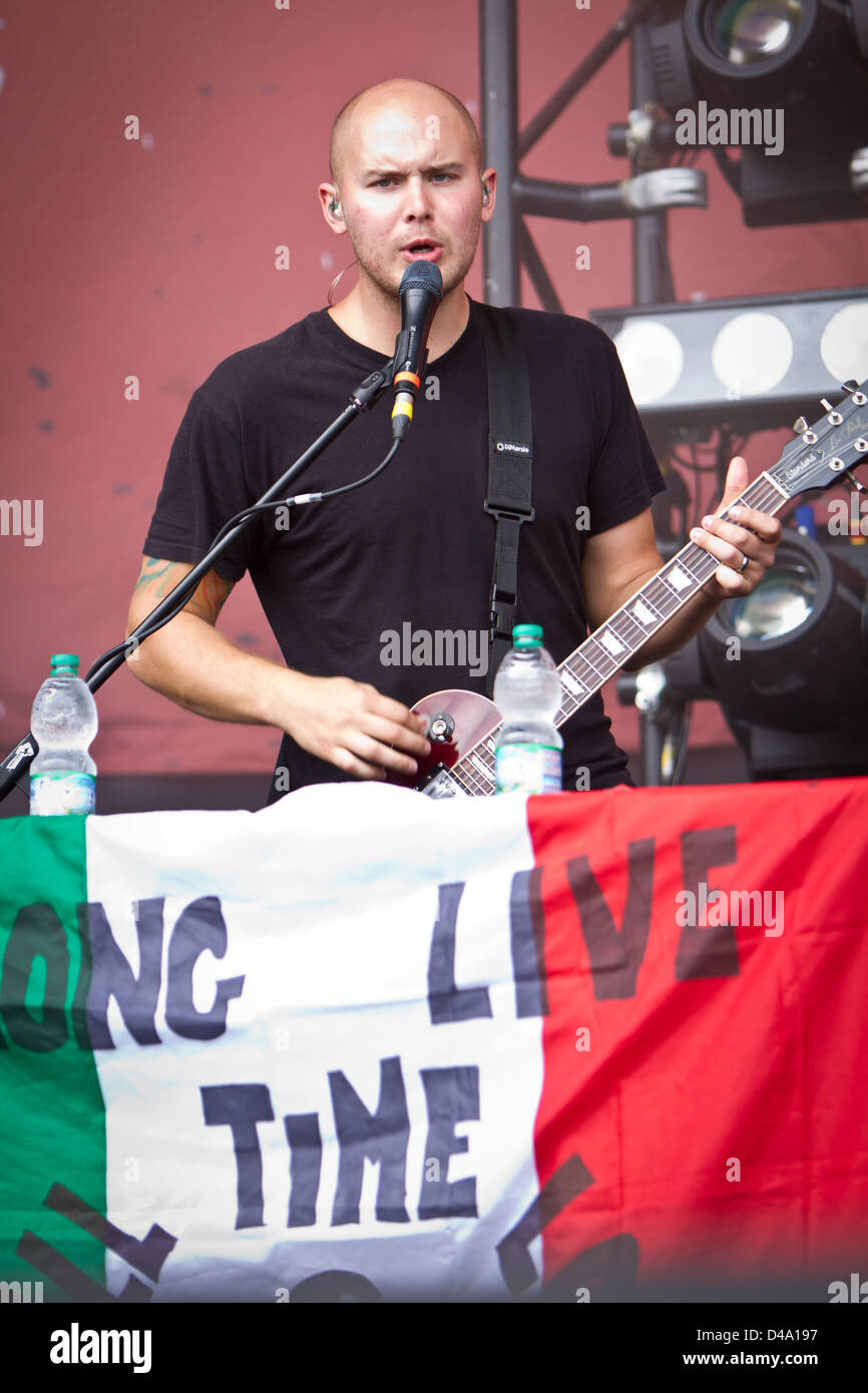 Saptember 02, 2012 - All Time Low tritt live in der Arena Parco Nord, Bologna, Italien Stockfoto