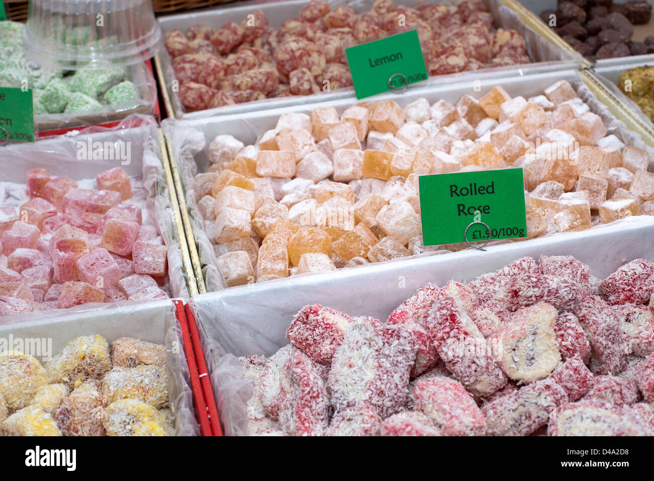 Gerollte Rose der internationalen Continental Food Festival in Wigan, Lancashire, England, UK Stockfoto
