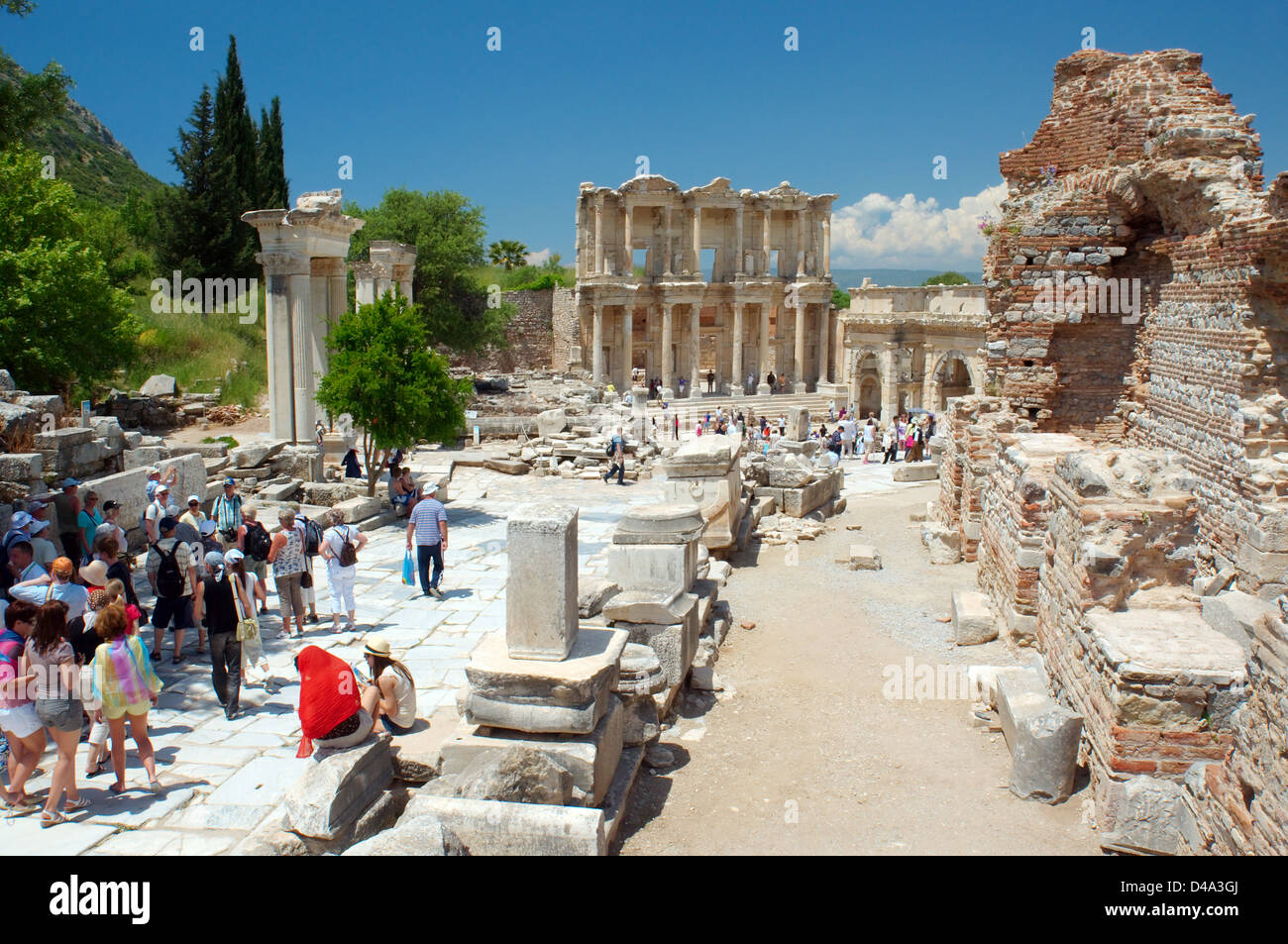 Bibliothek von Celsus, antiken Stadt Ephesus, Efes, Türkei, Westasien ...