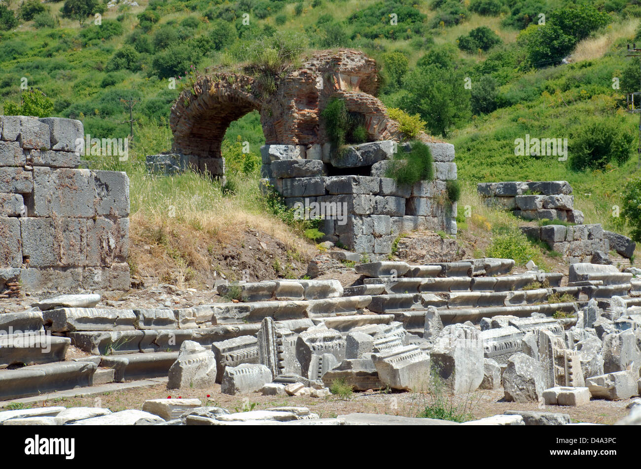 Antike Stadt Ephesus, Efes, Türkei, Westasien Stockfoto