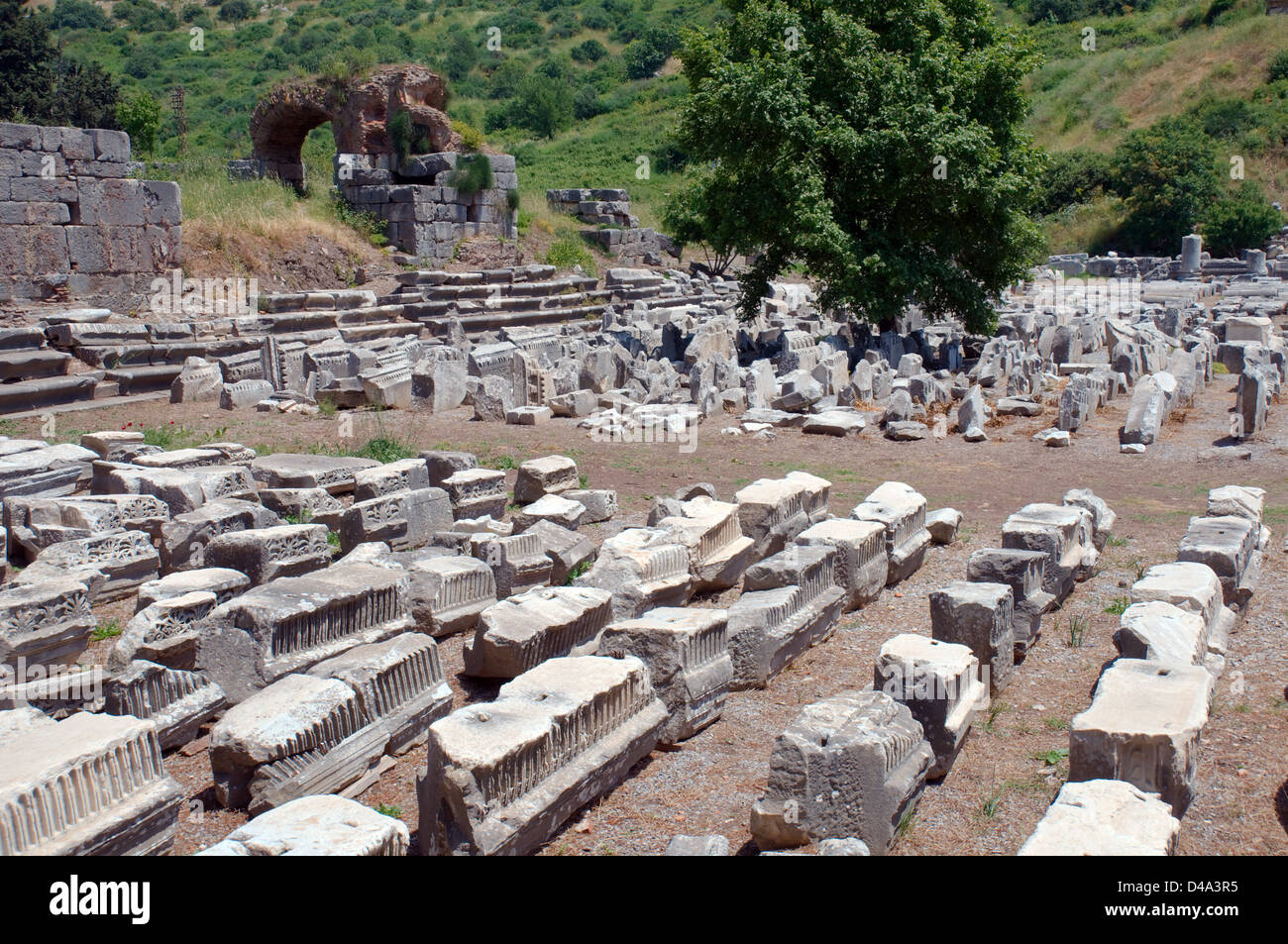 Antike Stadt Ephesus, Efes, Türkei, Westasien Stockfoto