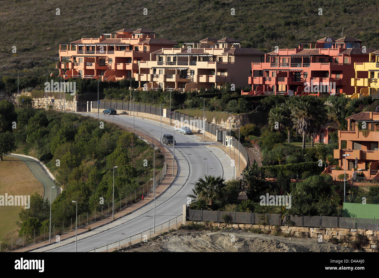 Neue Urbanisation an der Costa Del Sol, Andalusien, Spanien Stockfoto