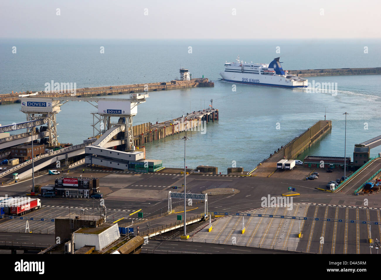 Dover Docks Channel Fähre Dover Calais DFDS Fähre Stockfoto
