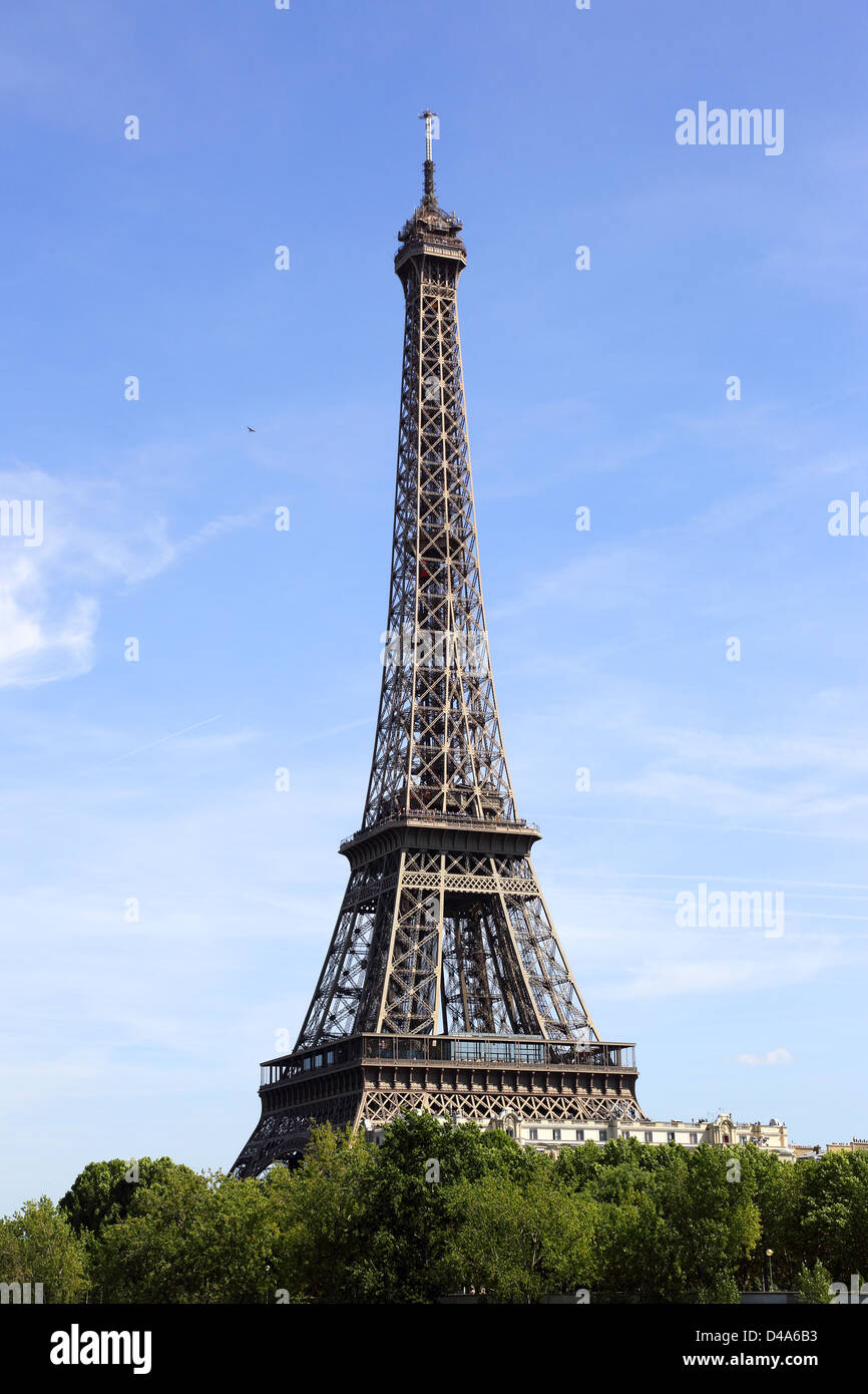 Wahrzeichen von Paris - den Eiffelturm Stockfoto
