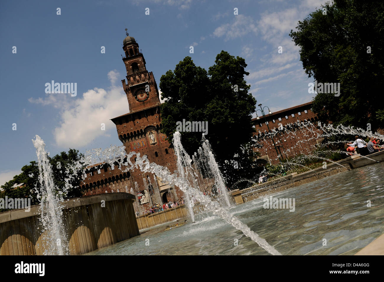 Castello Sforzesco Mailand - Italien Stockfoto