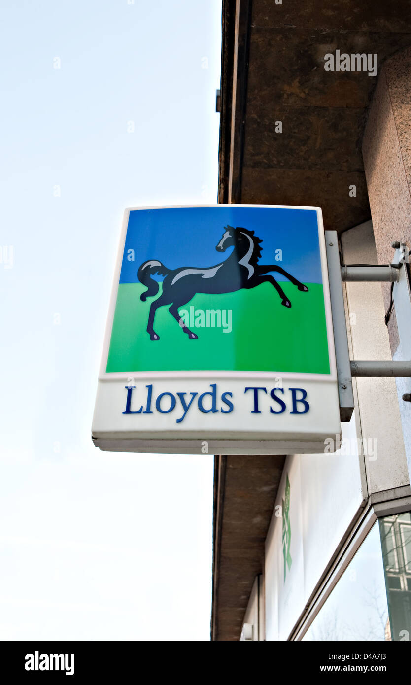 Lloyds TSB Bank Zeichen, UK Stockfoto