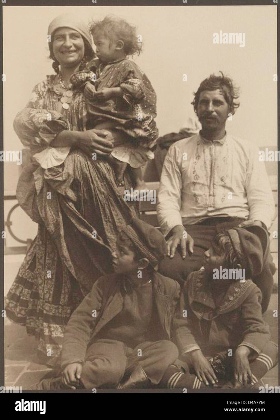 [Zigeunerfamilie.] Stockfoto