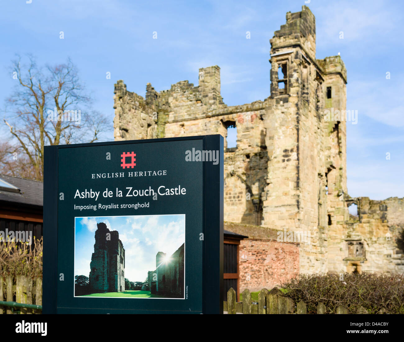 Ruinen der Burg Ashby-de-la-Zouch, Ashby-de-la-Zouch, Leicestershire, East Midlands, UK Stockfoto