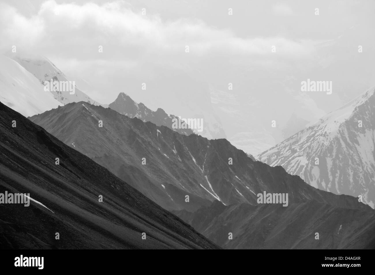 Blick auf die Alaska Range vom Highway Pass, Denali National Park, Alaska, USA Stockfoto