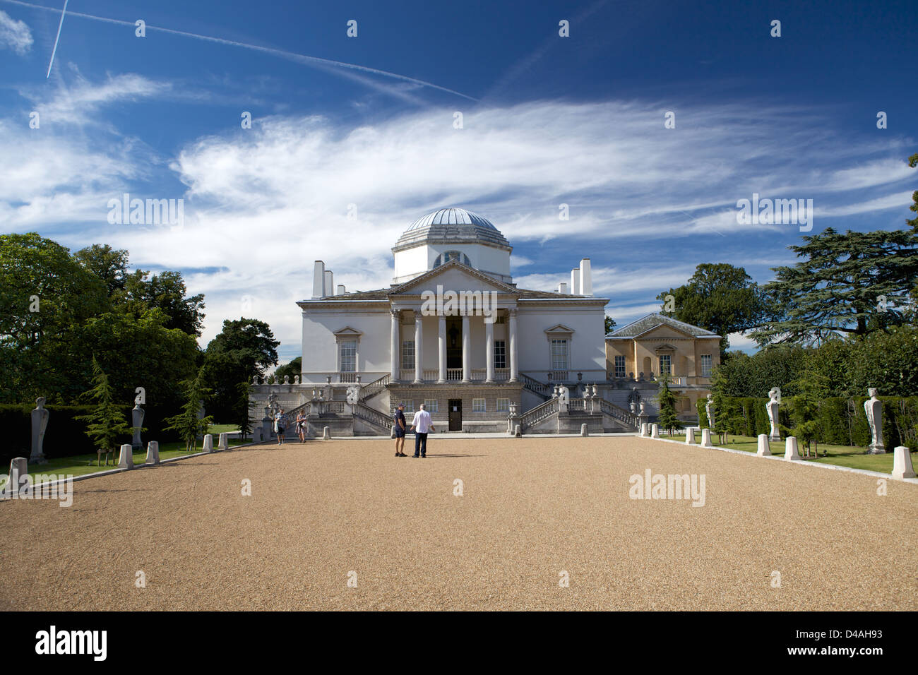 Chiswick House ist eine palladianische Villa in Burlington Lane, Chiswick, im London Borough of Hounslow in England Stockfoto