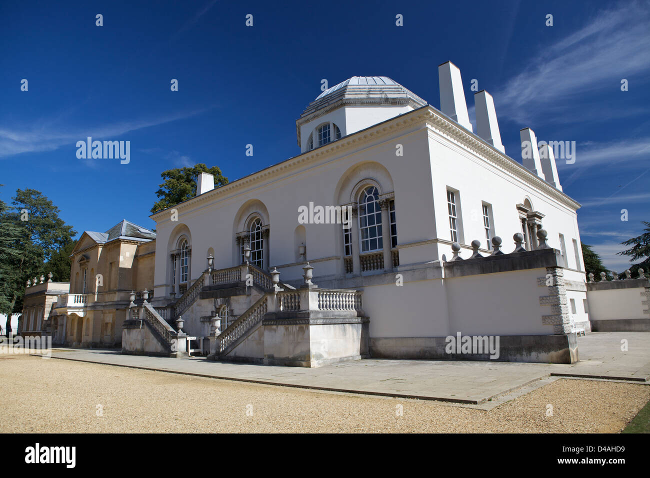 Chiswick House ist eine palladianische Villa in Burlington Lane, Chiswick, im London Borough of Hounslow in England Stockfoto