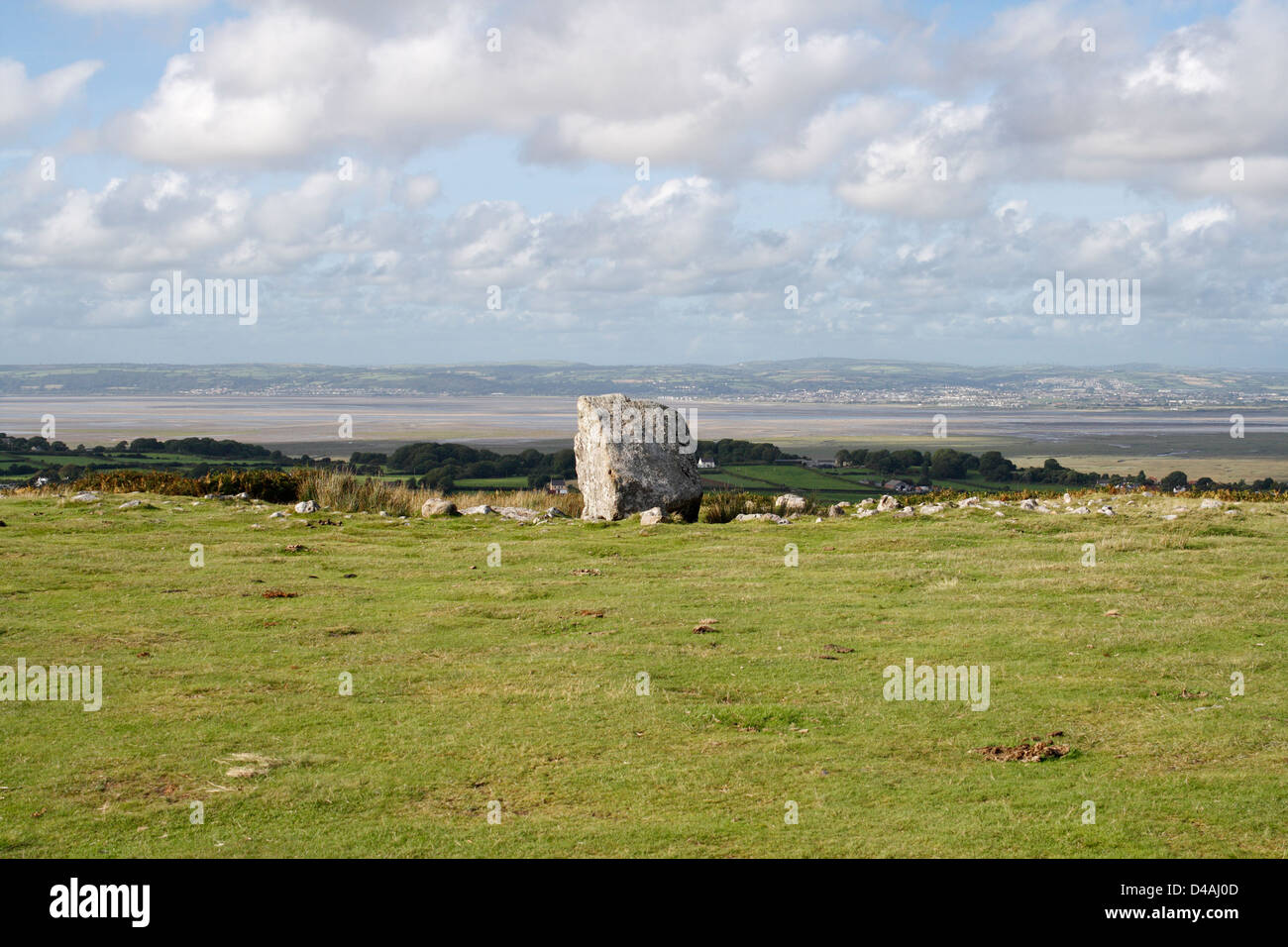 Arthurs Stone Grabkammer in der Nähe von Reynoldston auf der Gower-Halbinsel in Wales Großbritannien, walisische Landschaft britische Landschaft von natürlicher Schönheit Stockfoto