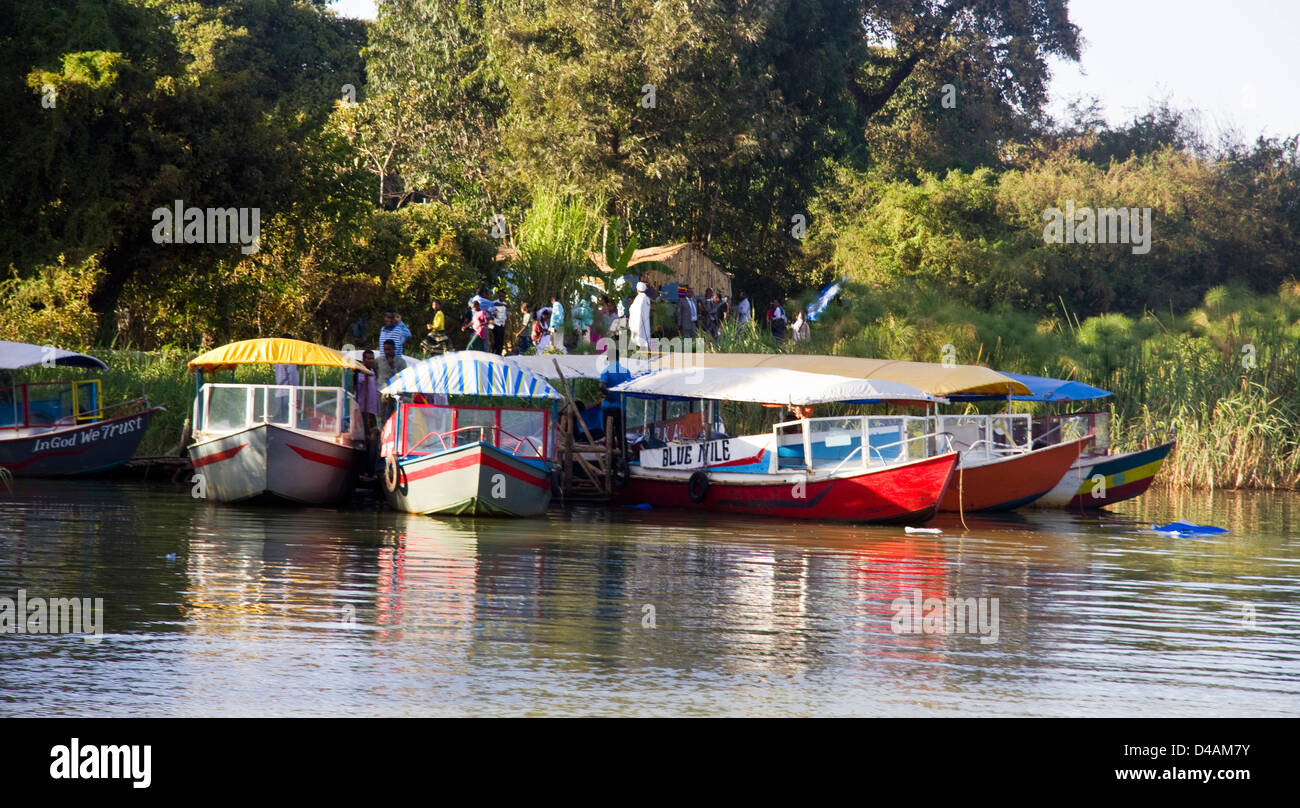 Hochzeitsfeier am Ufer des Lake Tana, Äthiopien Stockfoto