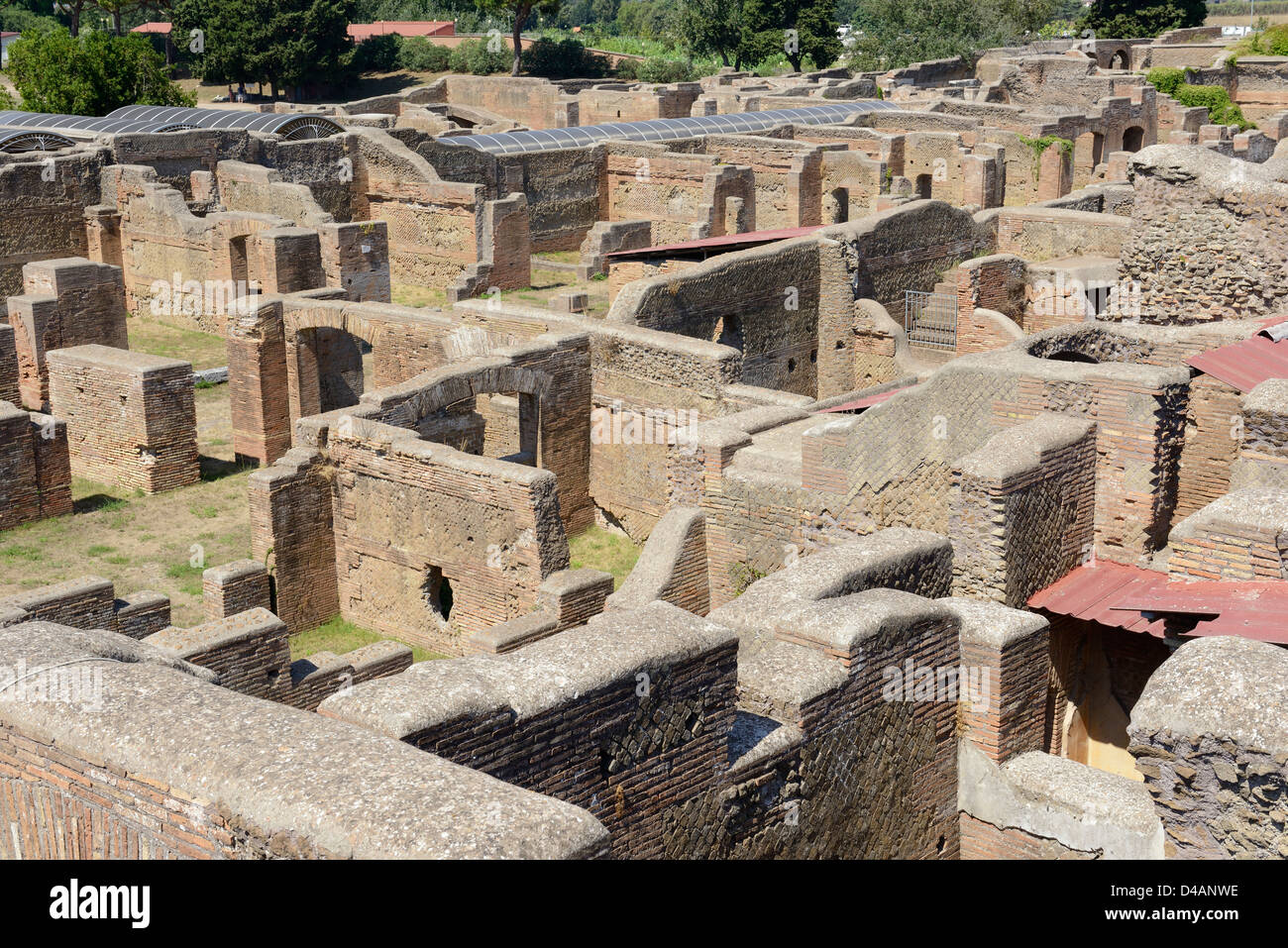 Antike römische Stadt Ostia Antica in der Nähe von Rom, Italien Stockfoto