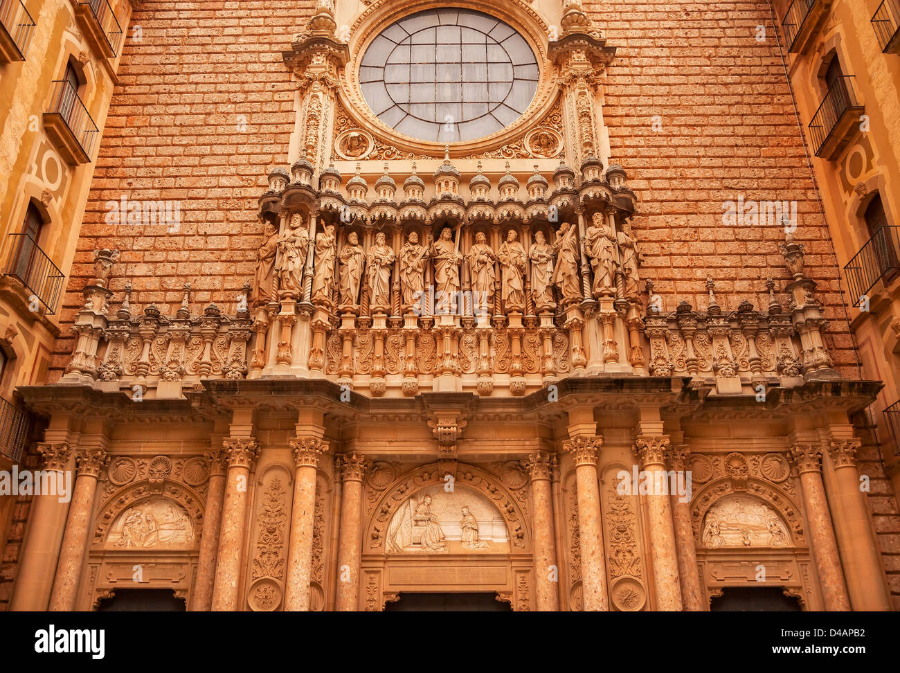 Jesus, Kreuzgang Christus, jünger, gotischen Statuen Monestir Kloster von Montserrat, Barcelona, Katalonien, Spanien Stockfoto