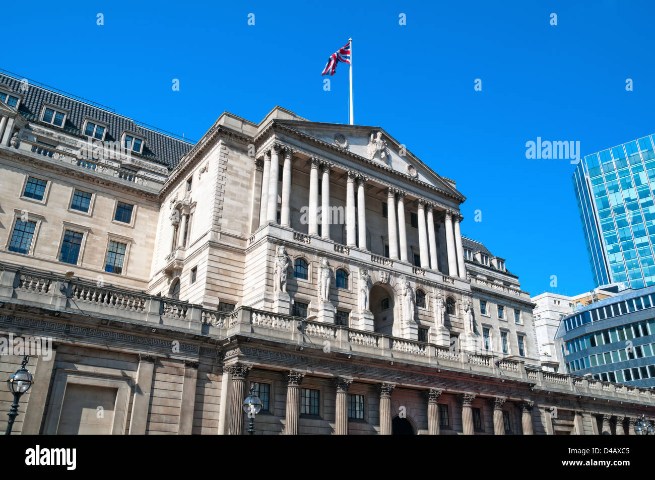 Fassade der Bank of England Stockfoto